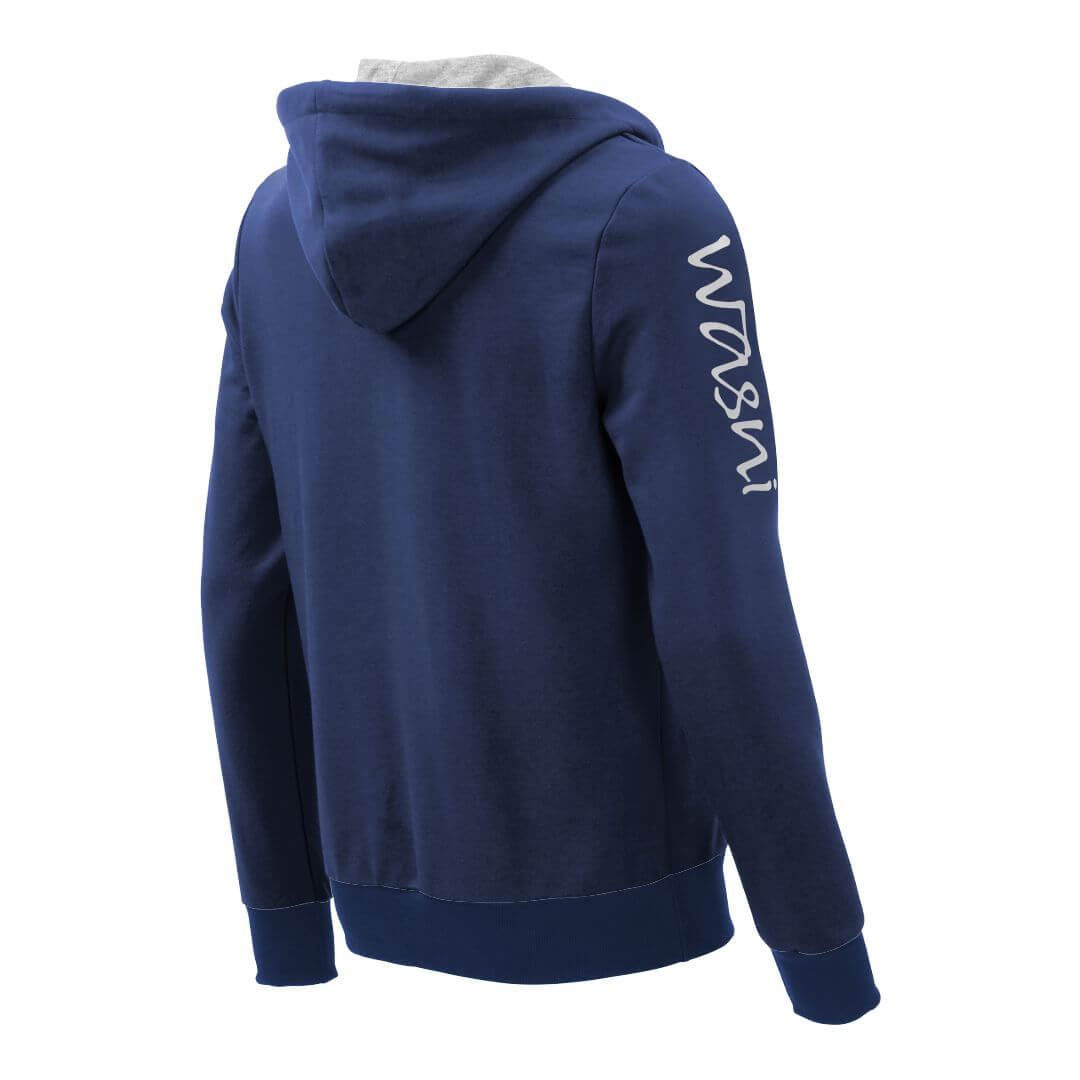 Kapuzenpullover mit Schalkragen_fairtrade_blau_02OIDX_rueck