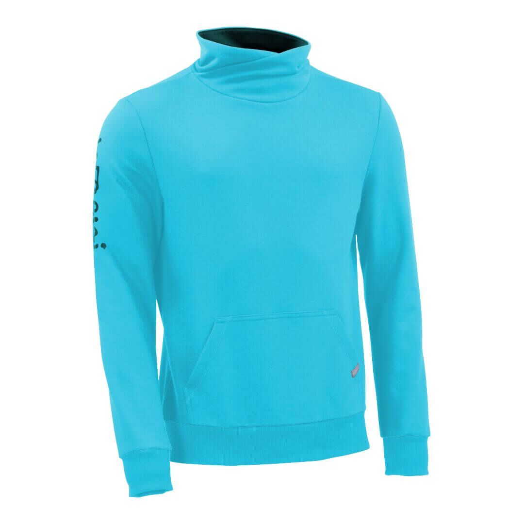 Pullover mit Schalkragen_fairtrade_tuerkis_C98YDZ_front