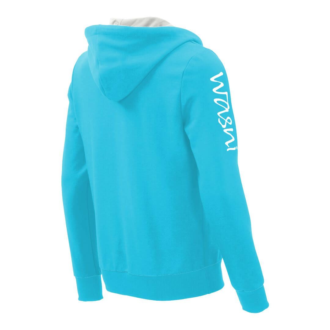 Kapuzenpullover mit Schalkragen_fairtrade_tuerkis_597YG3_rueck