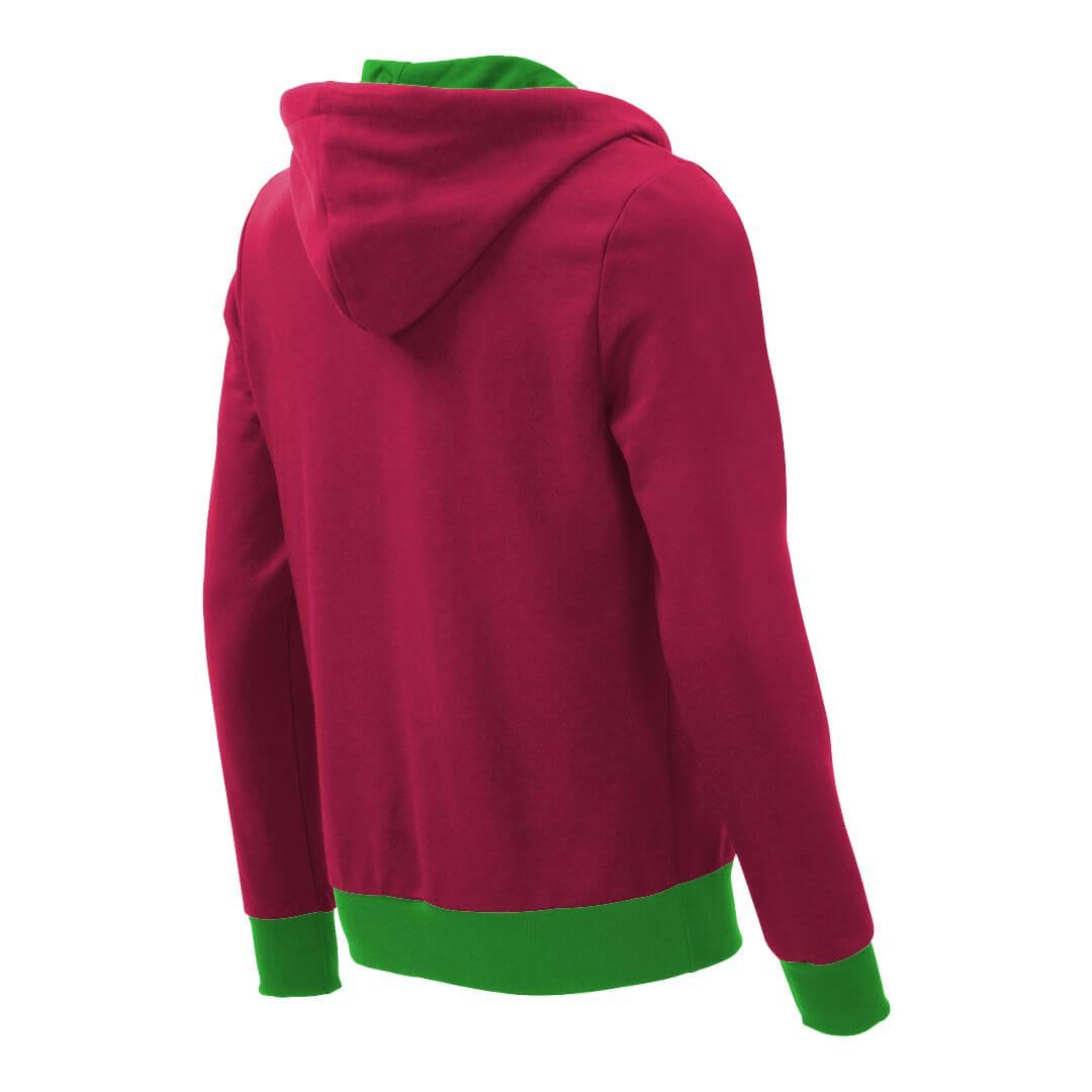 Kapuzenpullover mit Schalkragen_fairtrade_weinrot_KB26EG_rueck