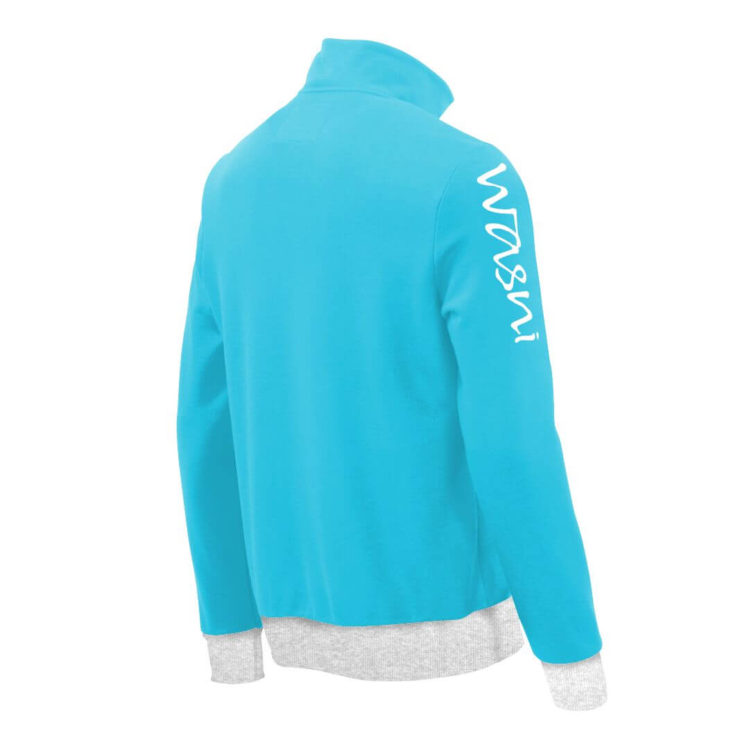 Sweatjacke_fairtrade_tuerkis_BDDGNE_rueck