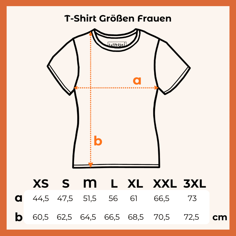 T-Shirt Maßtabelle Frauen