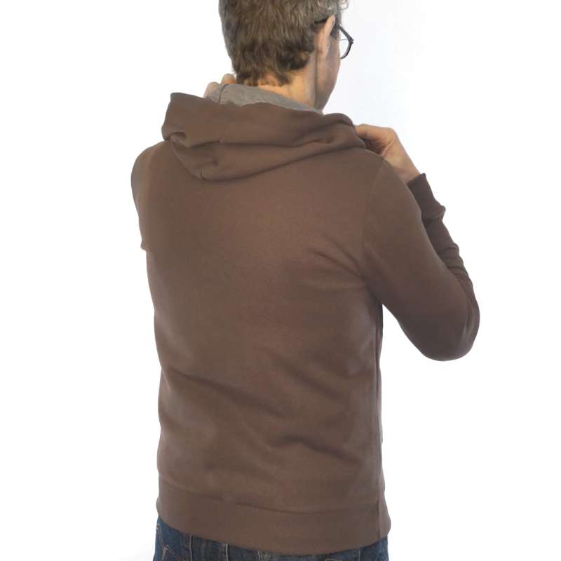 braun zip Hoodie fair fashion biobaumwolle öko slow fashion Hoodie brown brauner