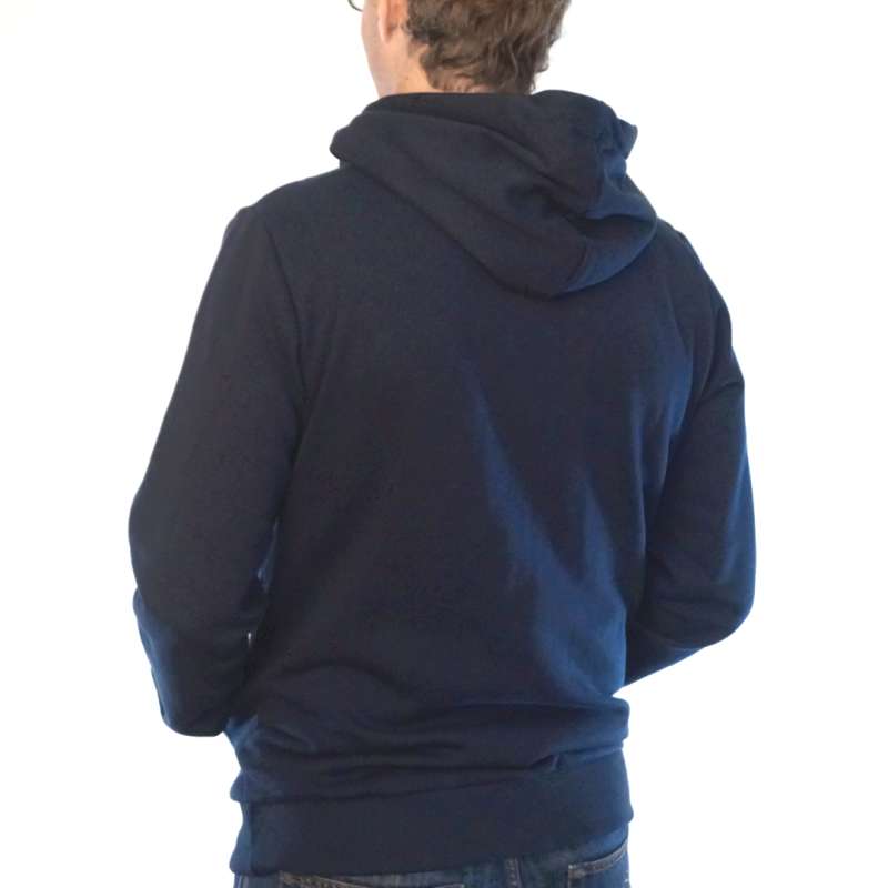 marine zip Hoodie fair fashion biobaumwolle öko slow fashion kapuzenjacke in navy dunkelblau dark blue