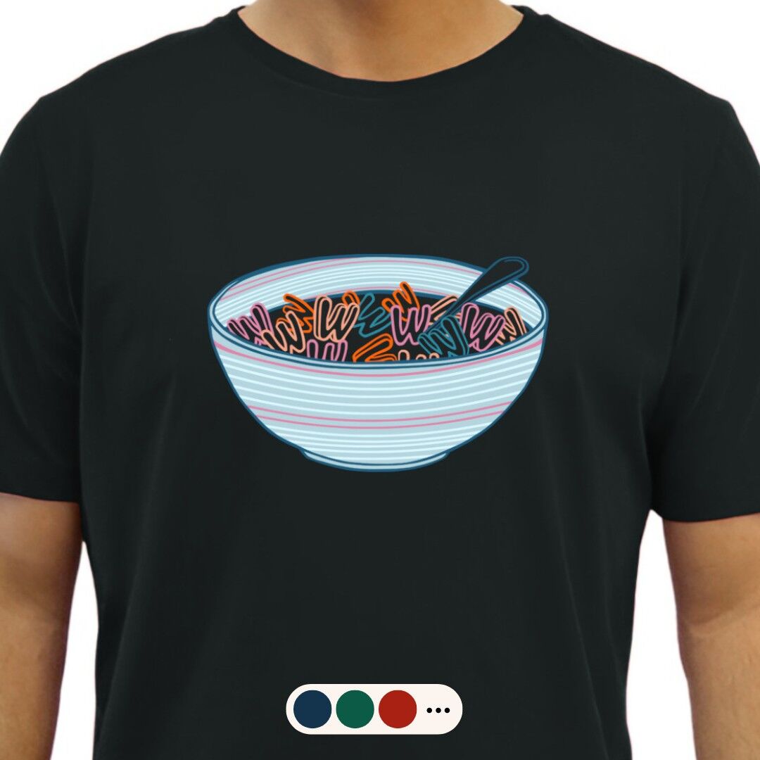TshirtPrint_Mann_Muesli_schwarz