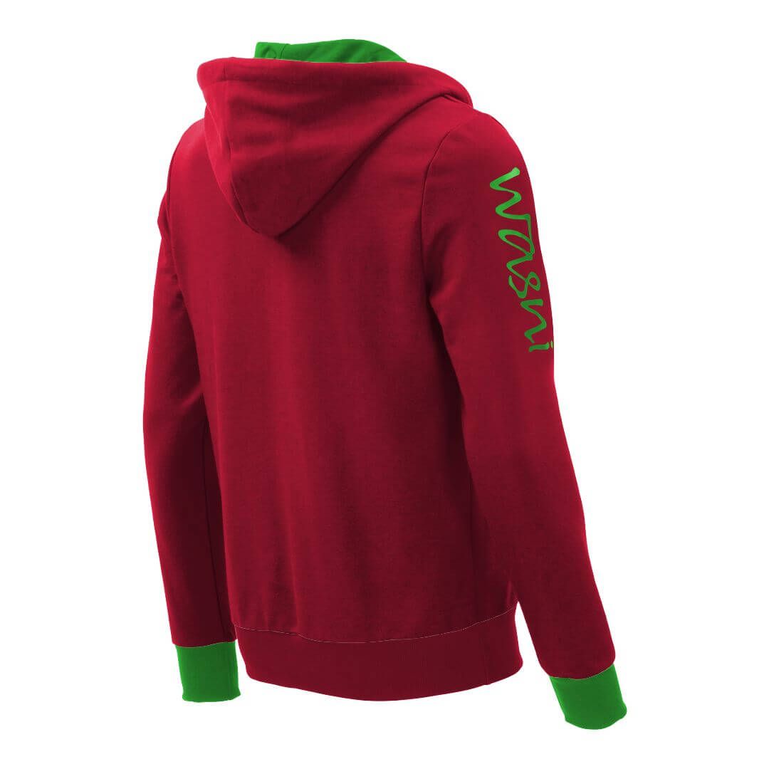 Kapuzenpullover mit Schalkragen_fairtrade_rot_GXYSXD_rueck
