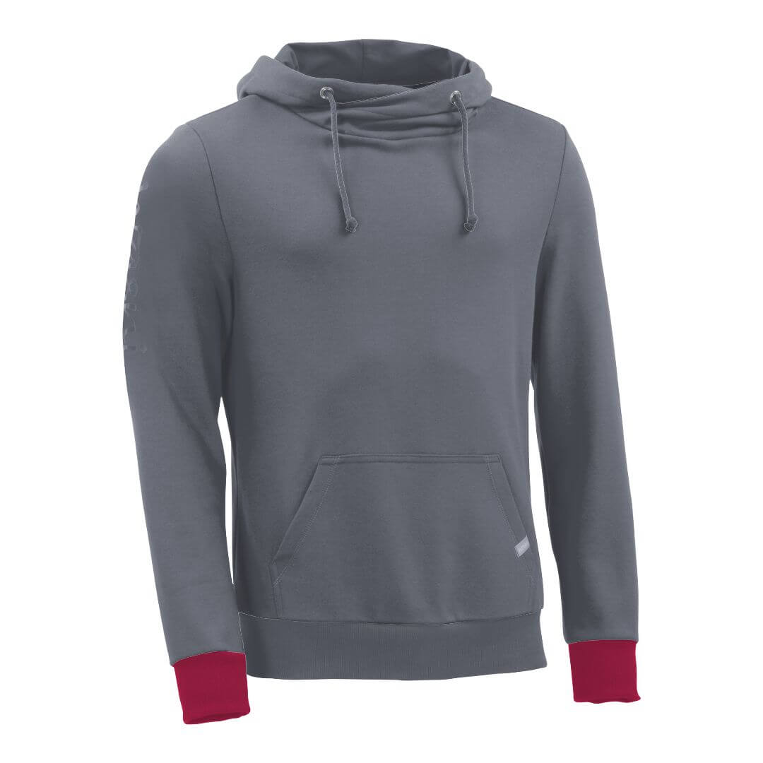 Kapuzenpullover mit Schalkragen_fairtrade_grau_V4N15I_front