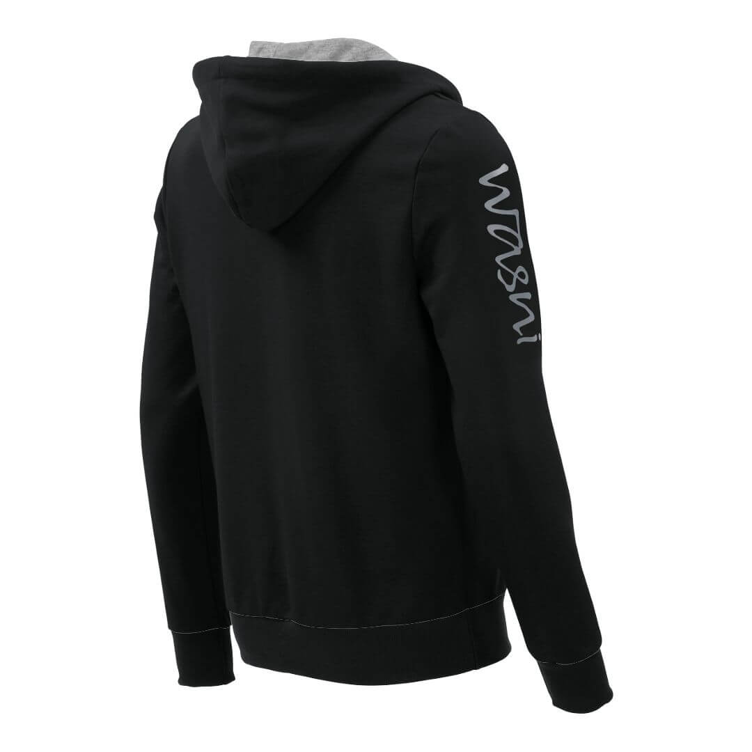 Kapuzenpullover mit Schalkragen_fairtrade_schwarz_RUFIBX_rueck