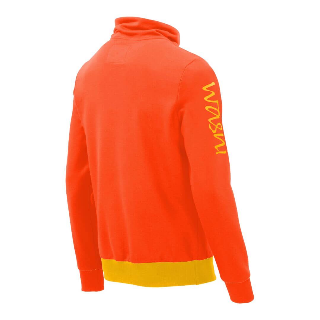 Pullover mit Schalkragen_fairtrade_orange_JDKN8K_rueck