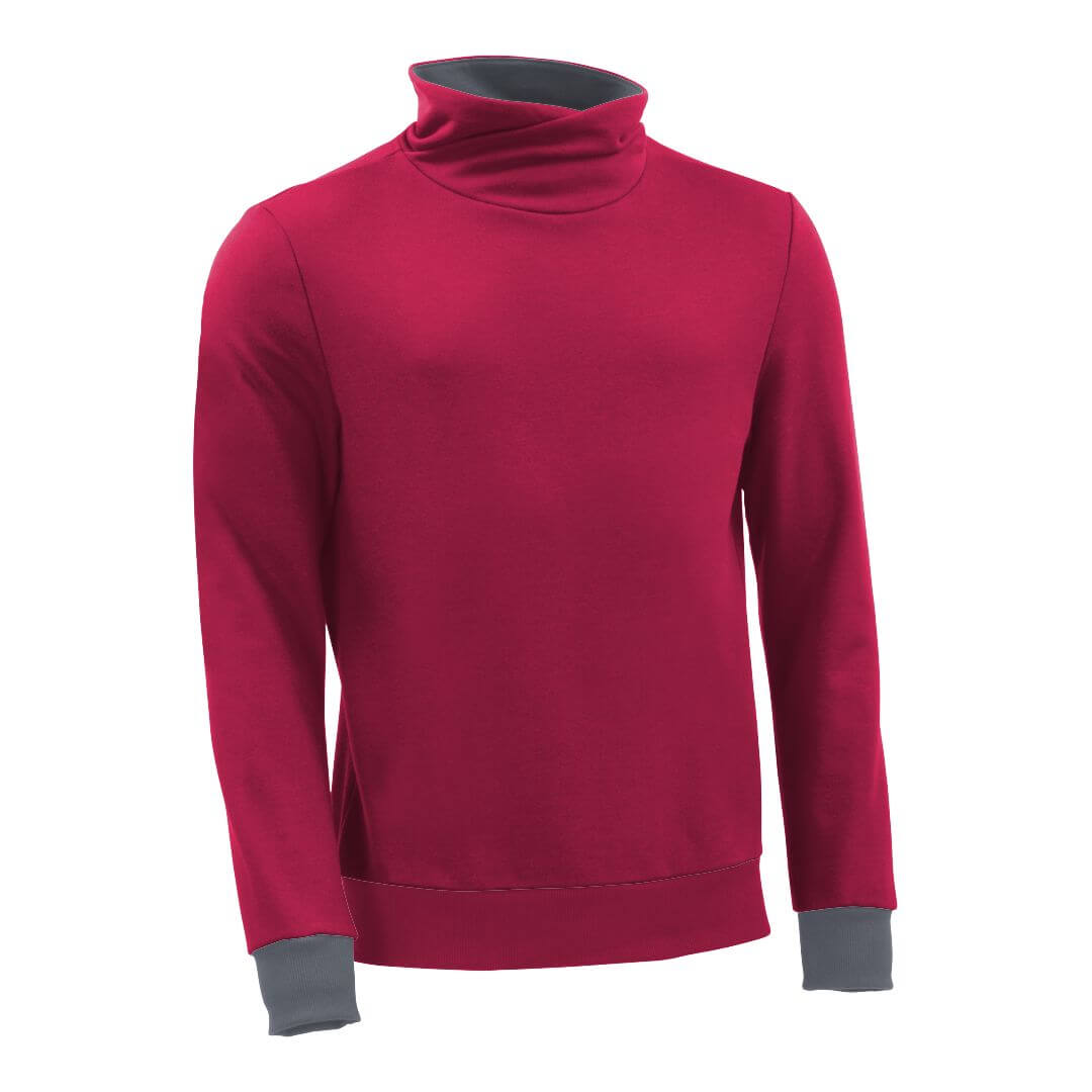 Pullover mit Schalkragen_fairtrade_weinrot_ZSBHF1_front