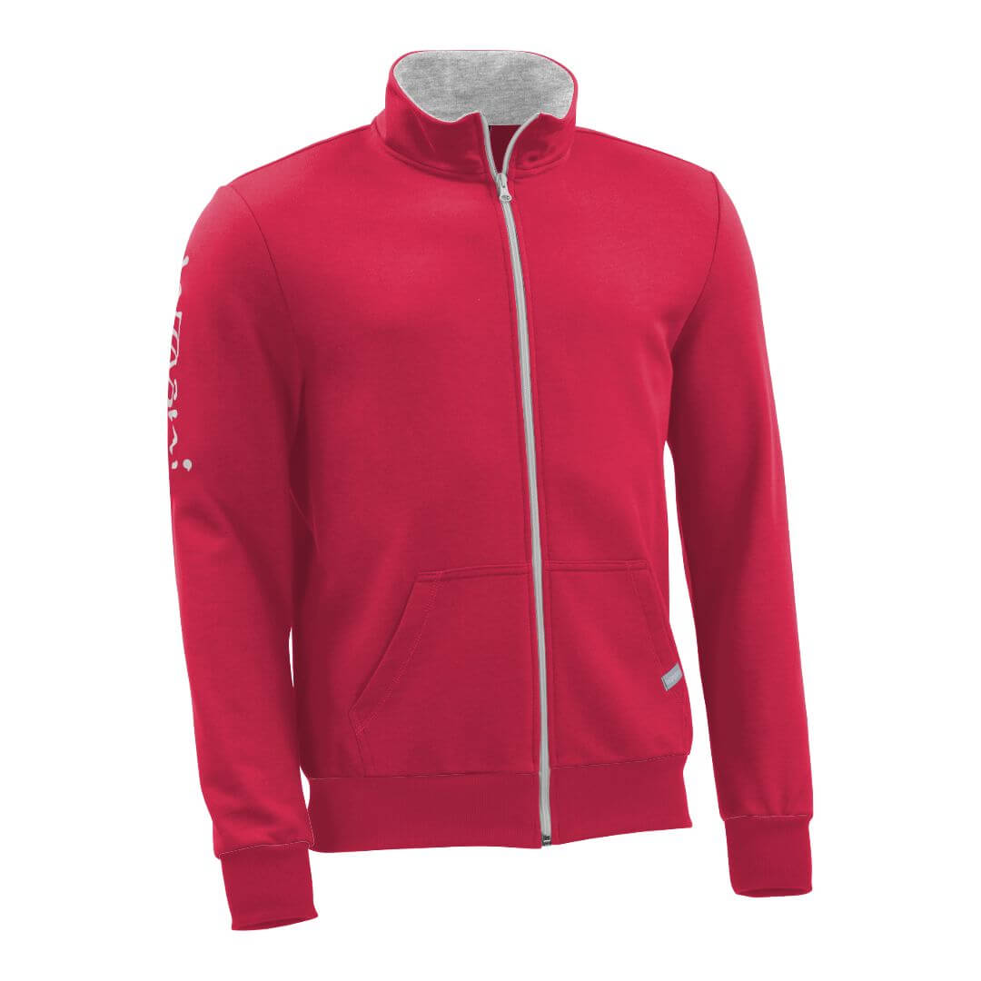 Sweatjacke_fairtrade_himbeer_B7O9NQ_front