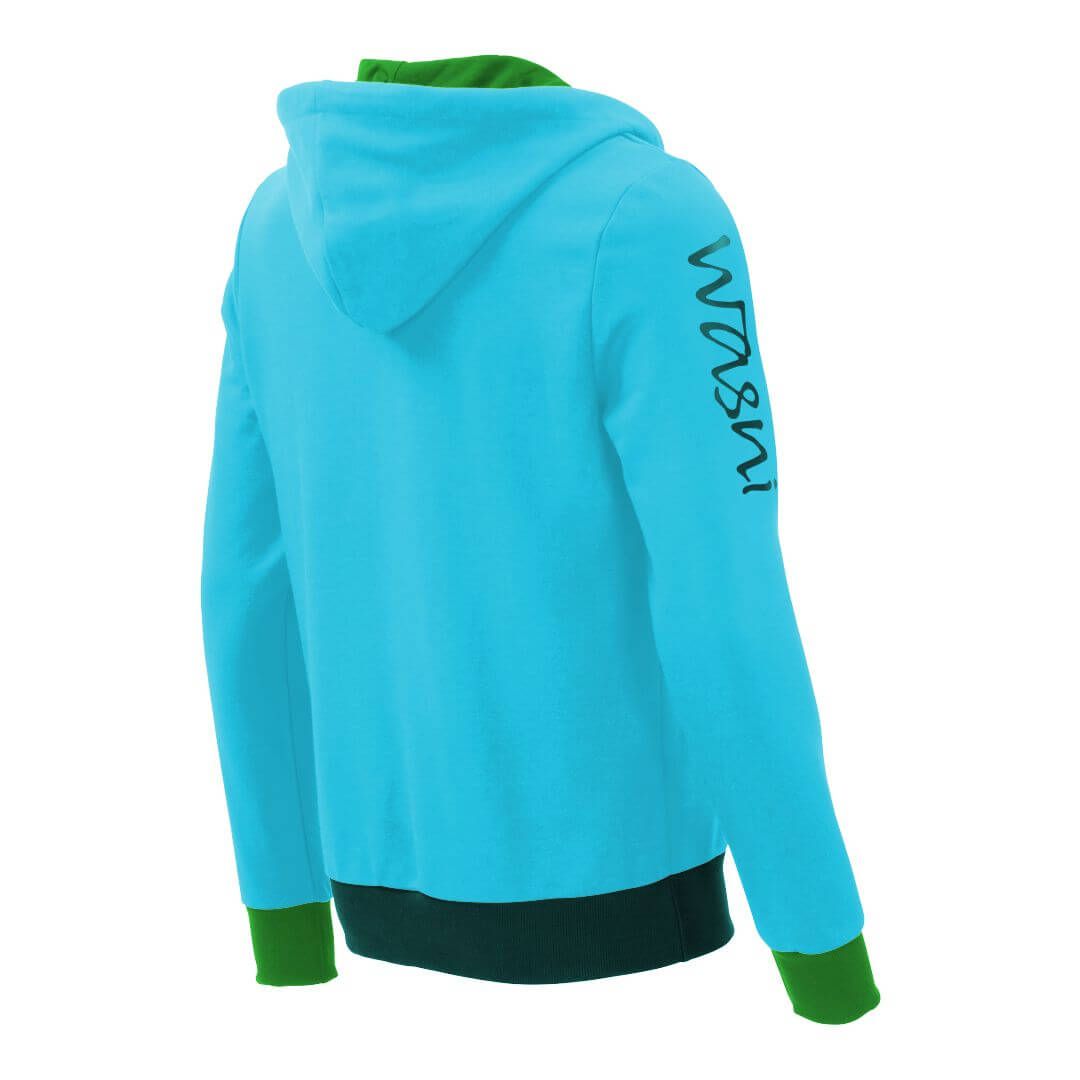 Kapuzenpullover mit Schalkragen_fairtrade_tuerkis_S9CNB6_rueck