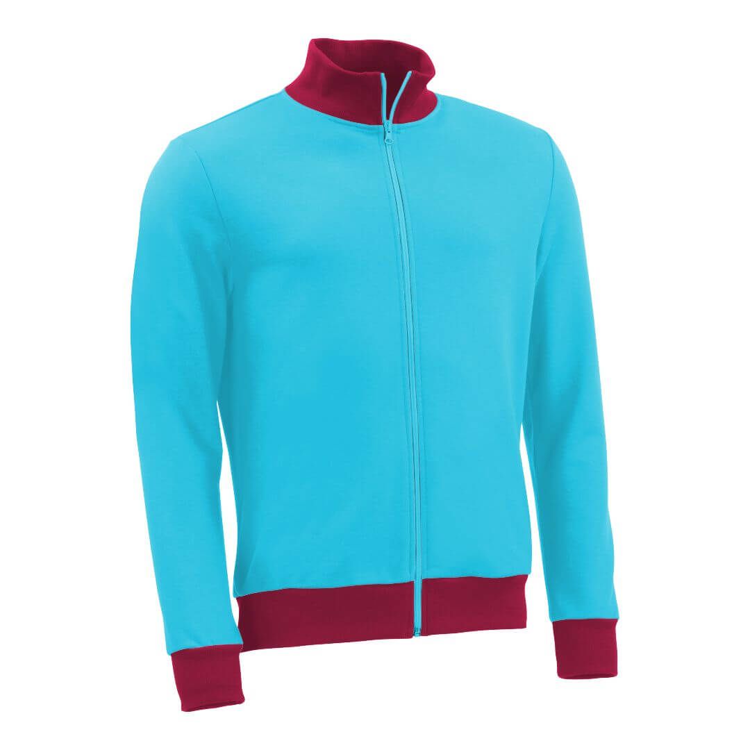 Stehkragenjacke_fairtrade_tuerkis_IBSZIM_front