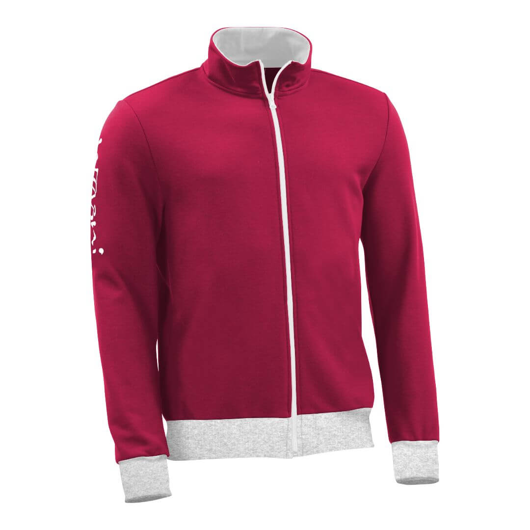 Sweatjacke_fairtrade_weinrot_A495YJ_front