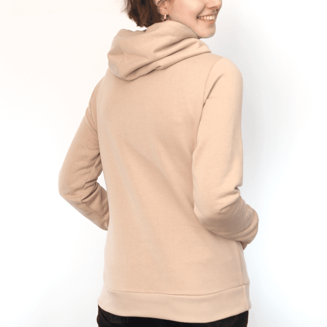 sand_oRV_01 beige hoodie hellbrauner hoodie pullover fair fashion bio baumwolle
