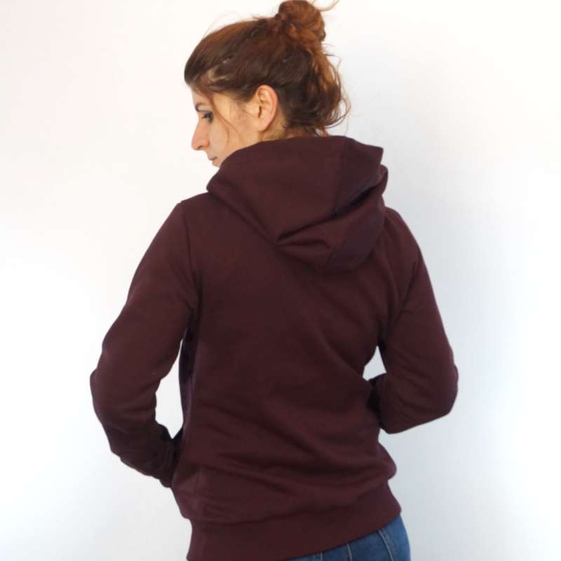 bordeaux Hoodie slow fashion inklusion bordeauxrot zip hoodie fair fashion