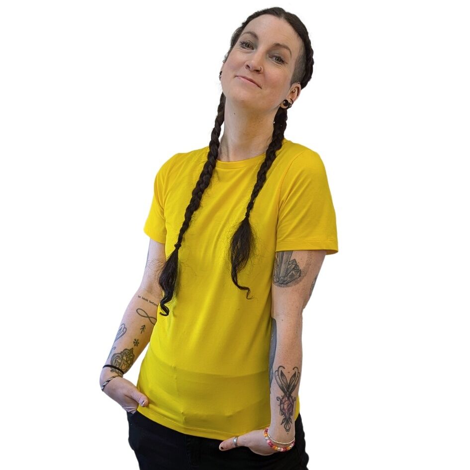 t-shirt_frau_stretch_baumwolle_fair_gelb