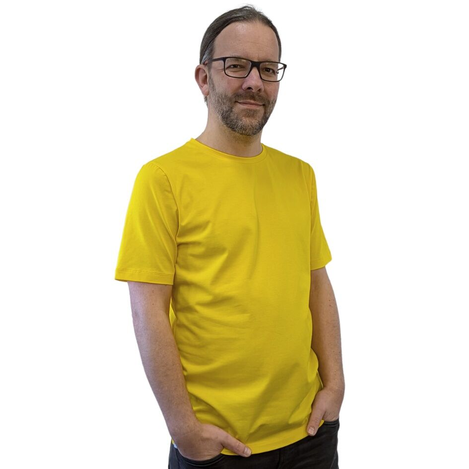 t-shirt_mann_stretch_baumwolle_fair_gelb