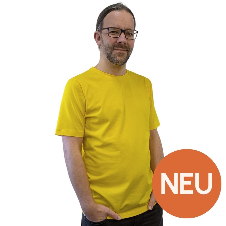 t-shirt_mann_stretch_baumwolle_fair_gelb+NEU
