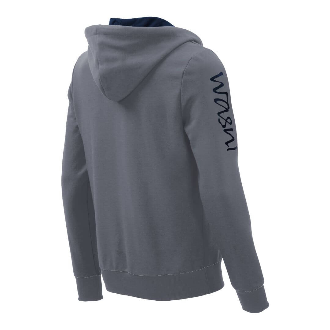 Kapuzenpullover mit Schalkragen_fairtrade_grau_TBIT82_rueck