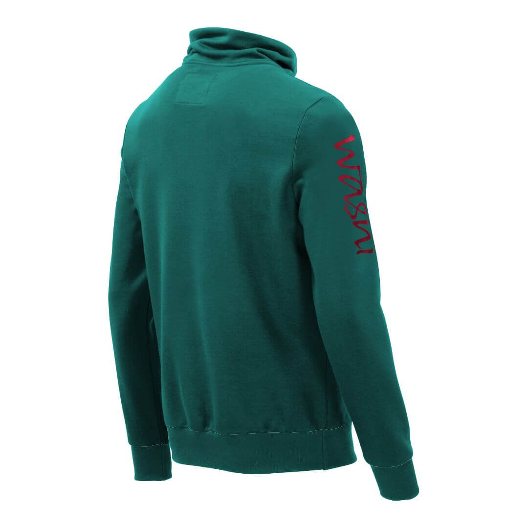 Pullover mit Schalkragen_fairtrade_petrol_PDOTMA_rueck