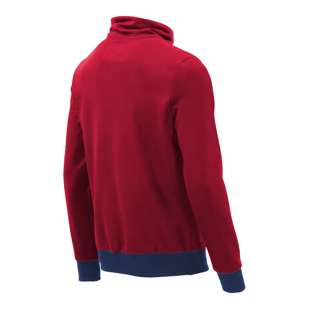 Pullover mit Schalkragen_fairtrade_rot_OONSYZ_rueck