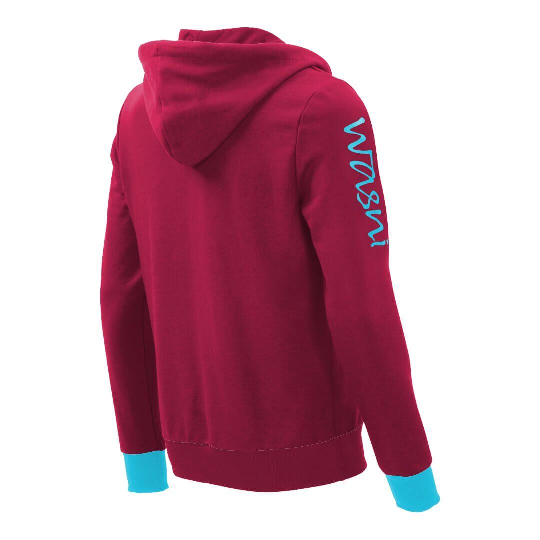 Kapuzenpullover mit Schalkragen_fairtrade_tuerkis_UJHULQ_rueck