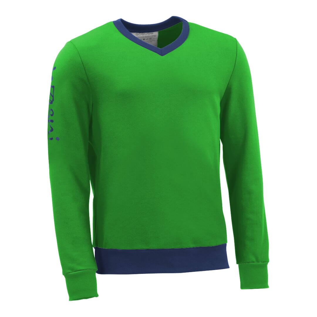 Pullover mit V-Ausschnitt_fairtrade_gruen_3KDV9C_front