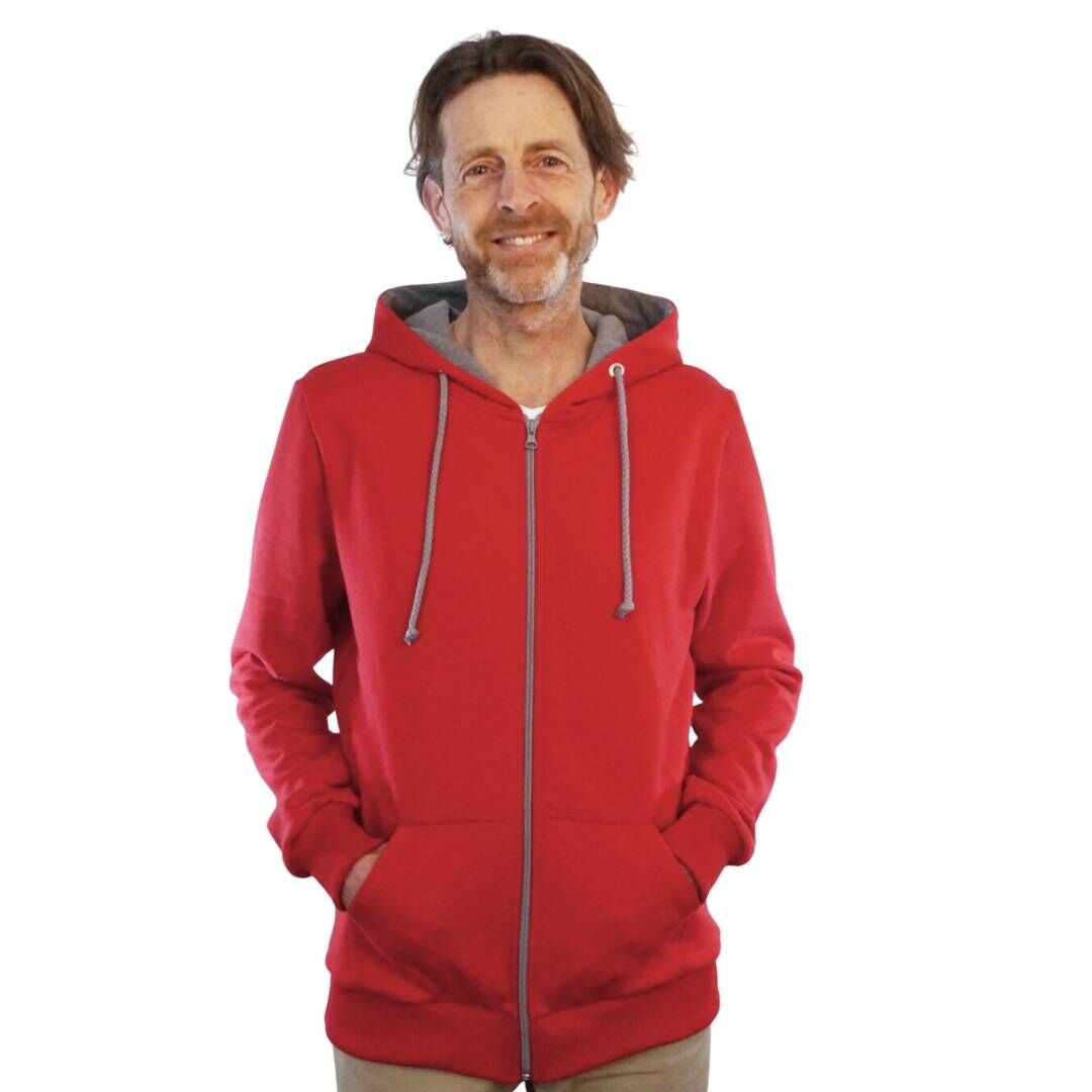 kirschrot_männer_fair_fashion_hoodie_Kapuzenjacke_zipper_nachhaltig_bio_baumwolle