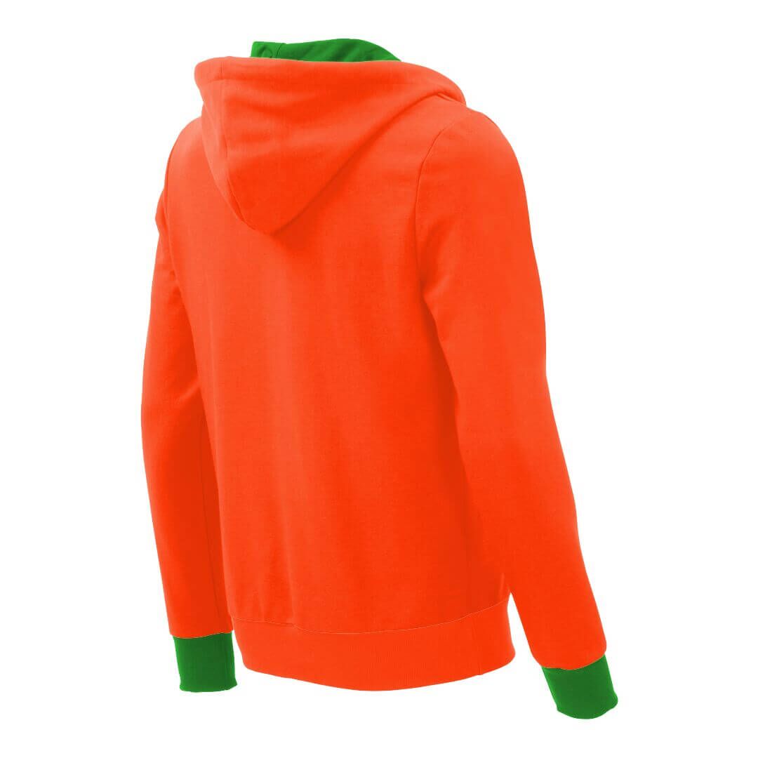 Kapuzenpullover mit Schalkragen_fairtrade_orange_QMOCSF_rueck