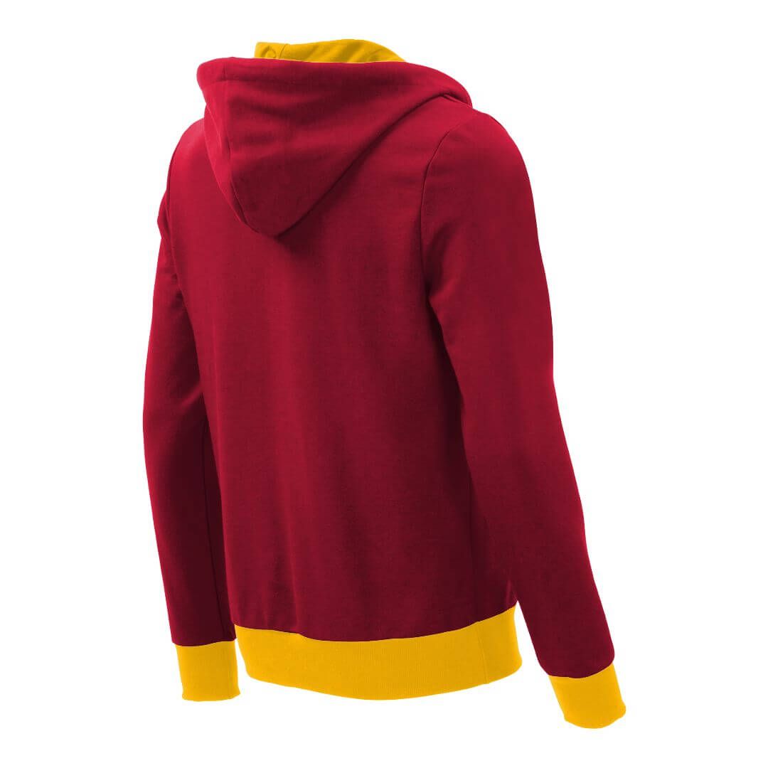 Kapuzenpullover mit Schalkragen_fairtrade_rot_ZMNOWX_rueck